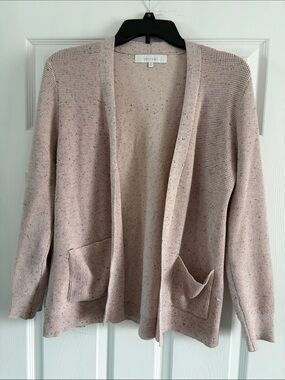 Dusty Pink Speckled Open Cardigan